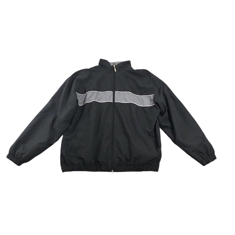 Weatherproof Performance Windbreaker Jacket Men’s Black  Gray Large Activewear